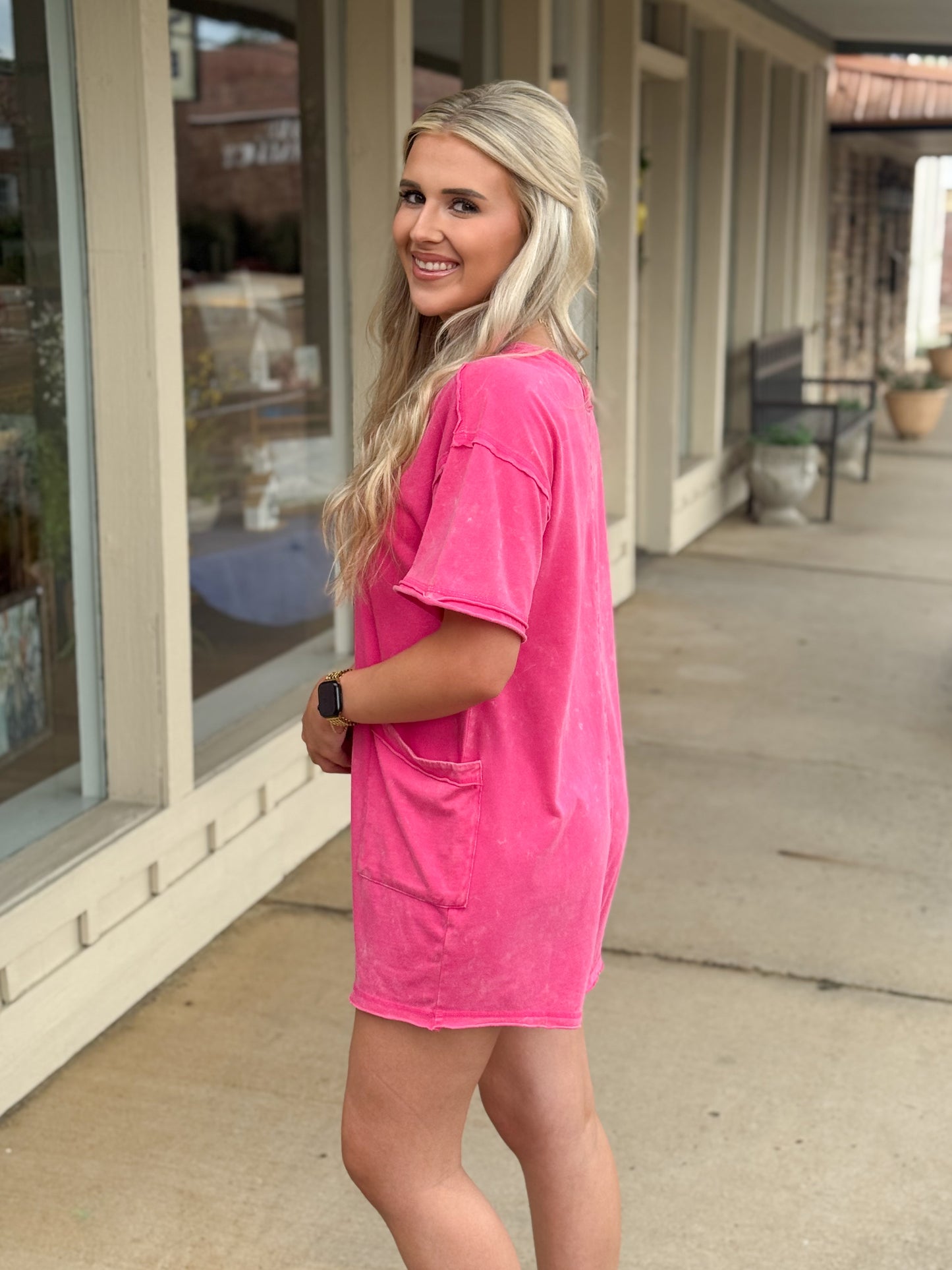 Pick Up The Pace Romper PINK