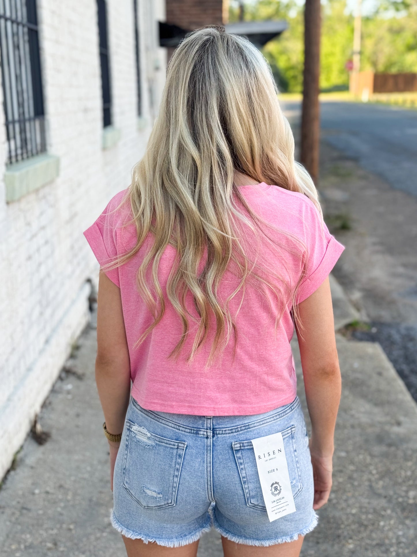 Sunny Days Cropped Tee PINK