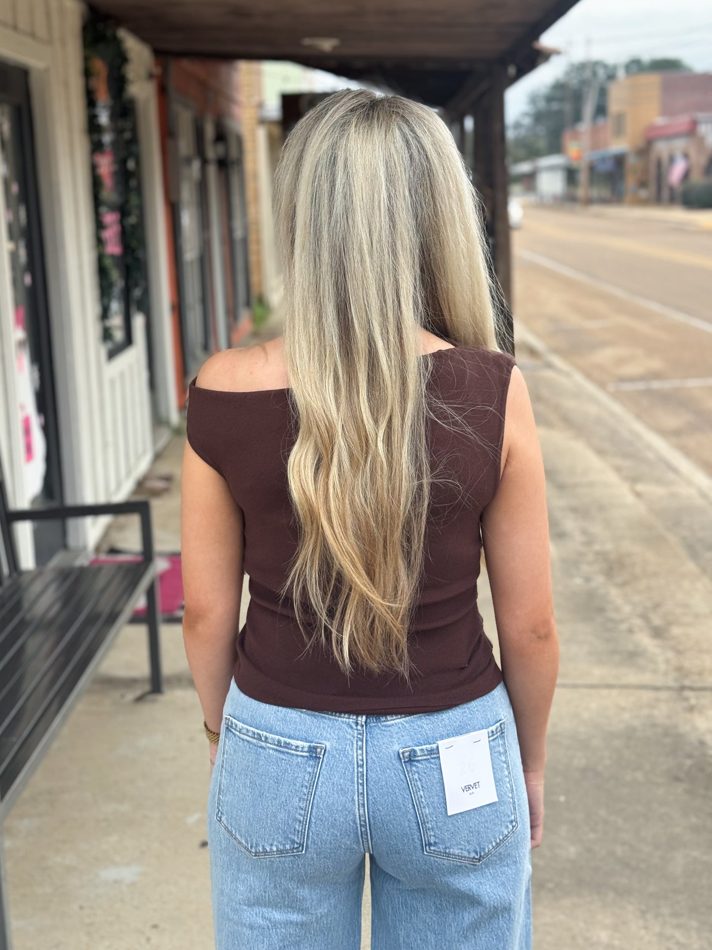 Autumn Sweetheart Top BROWN