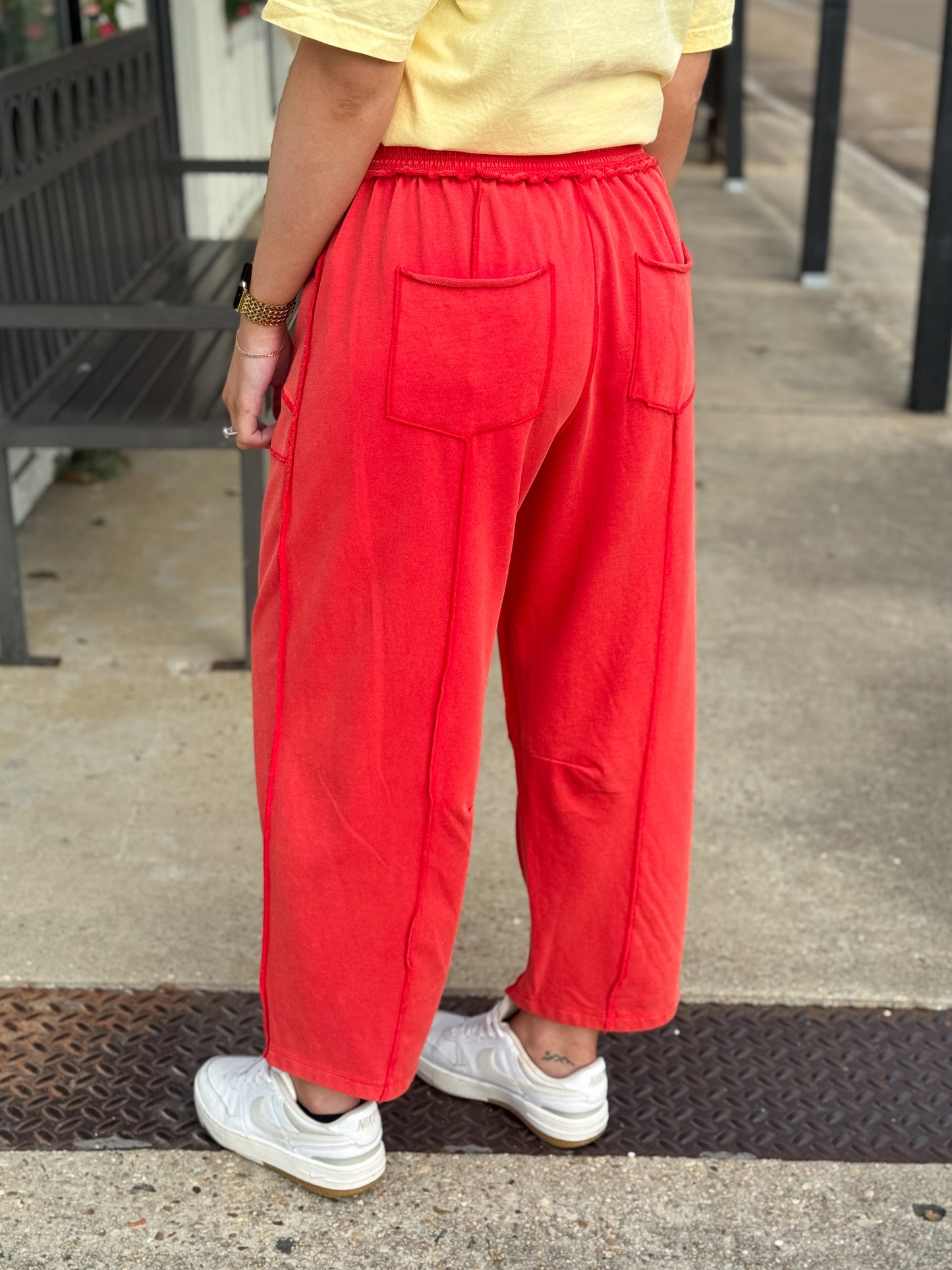 Getting Things Done Barrel Pants RED