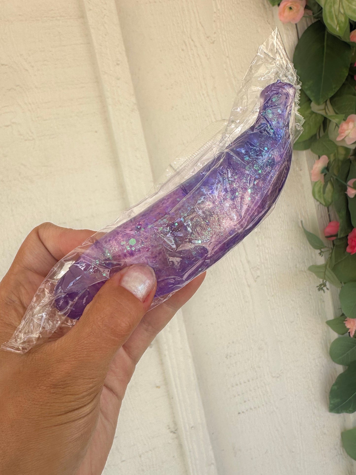 Glitter Banana Squishy PURPLE
