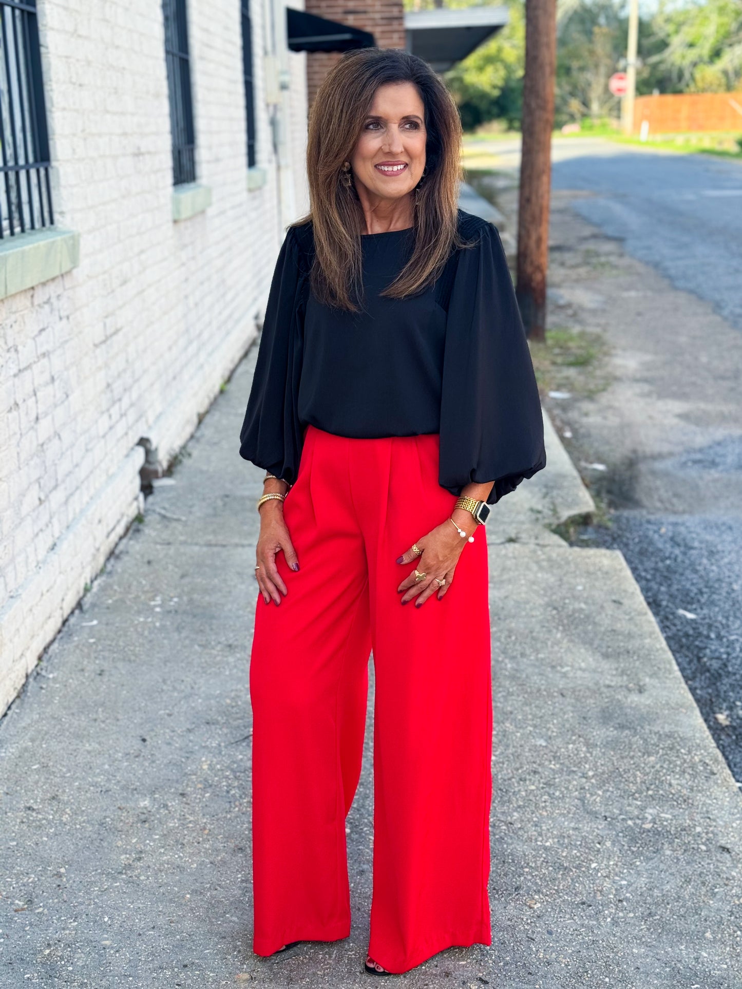 Holiday Happiness Pleated Pants