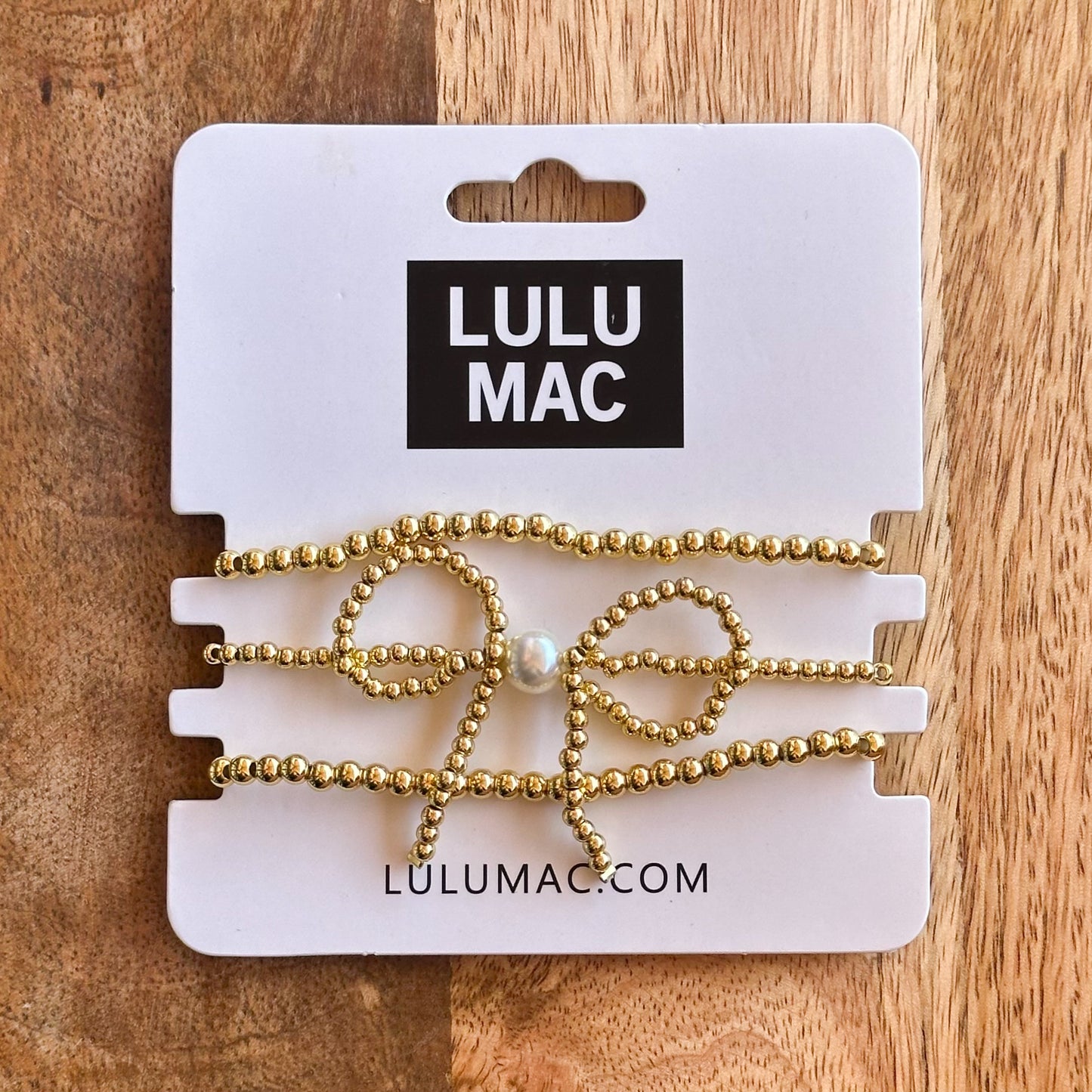 Lulu Mac Bow Bracelet Stack GOLD