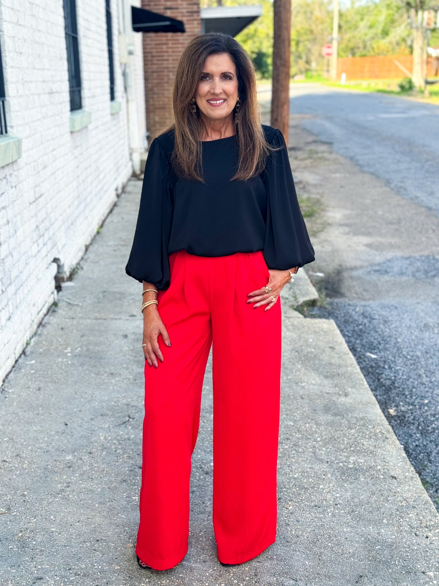 Holiday Happiness Pleated Pants