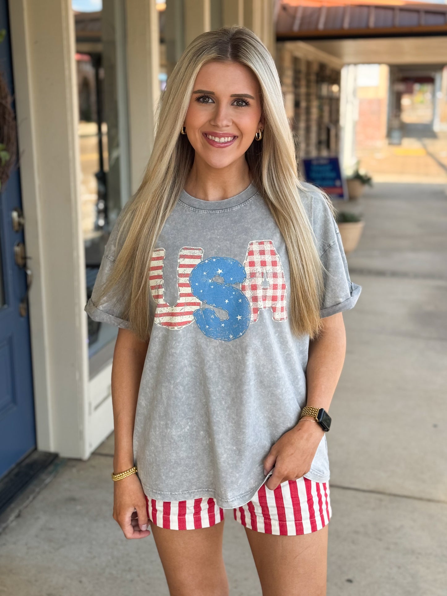 USA Patchwork Tee