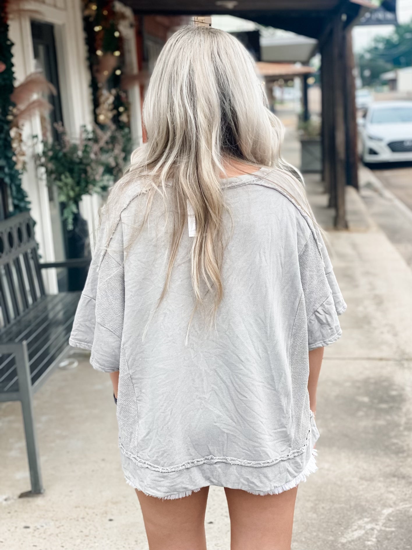 Point It Out Top GREY *FINAL SALE*