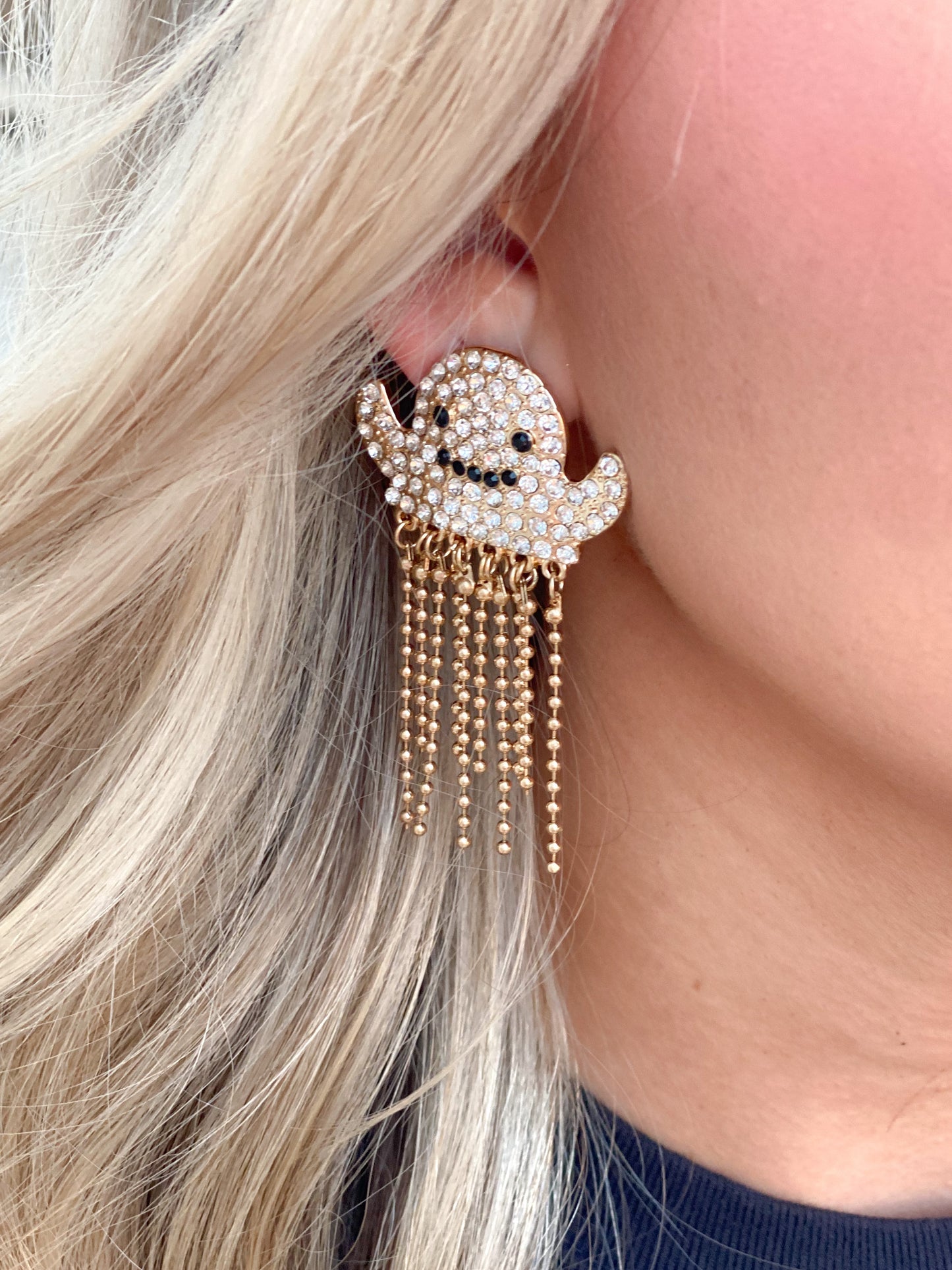 Glitzy Ghost Earring