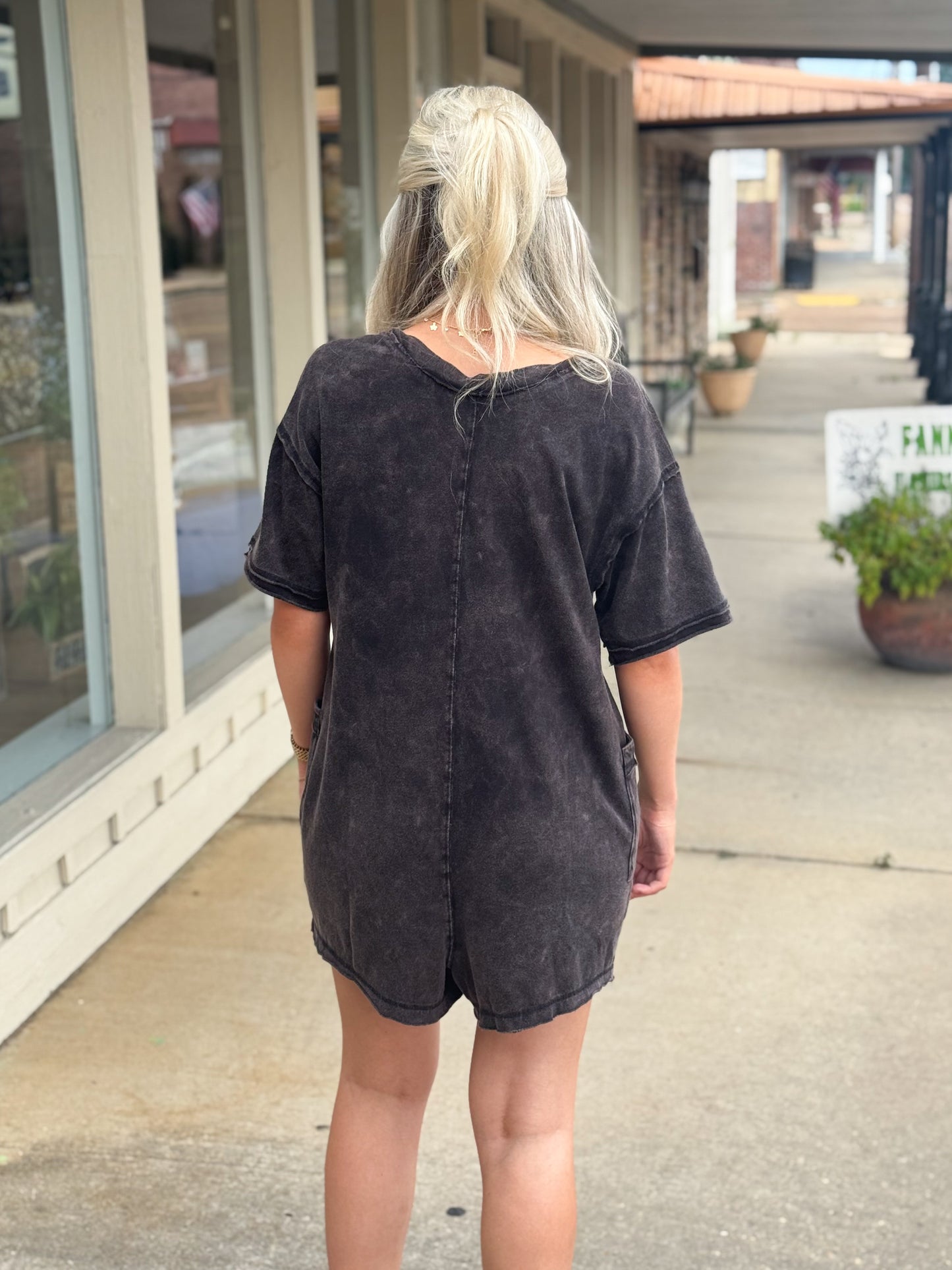 Pick Up The Pace Romper BLACK