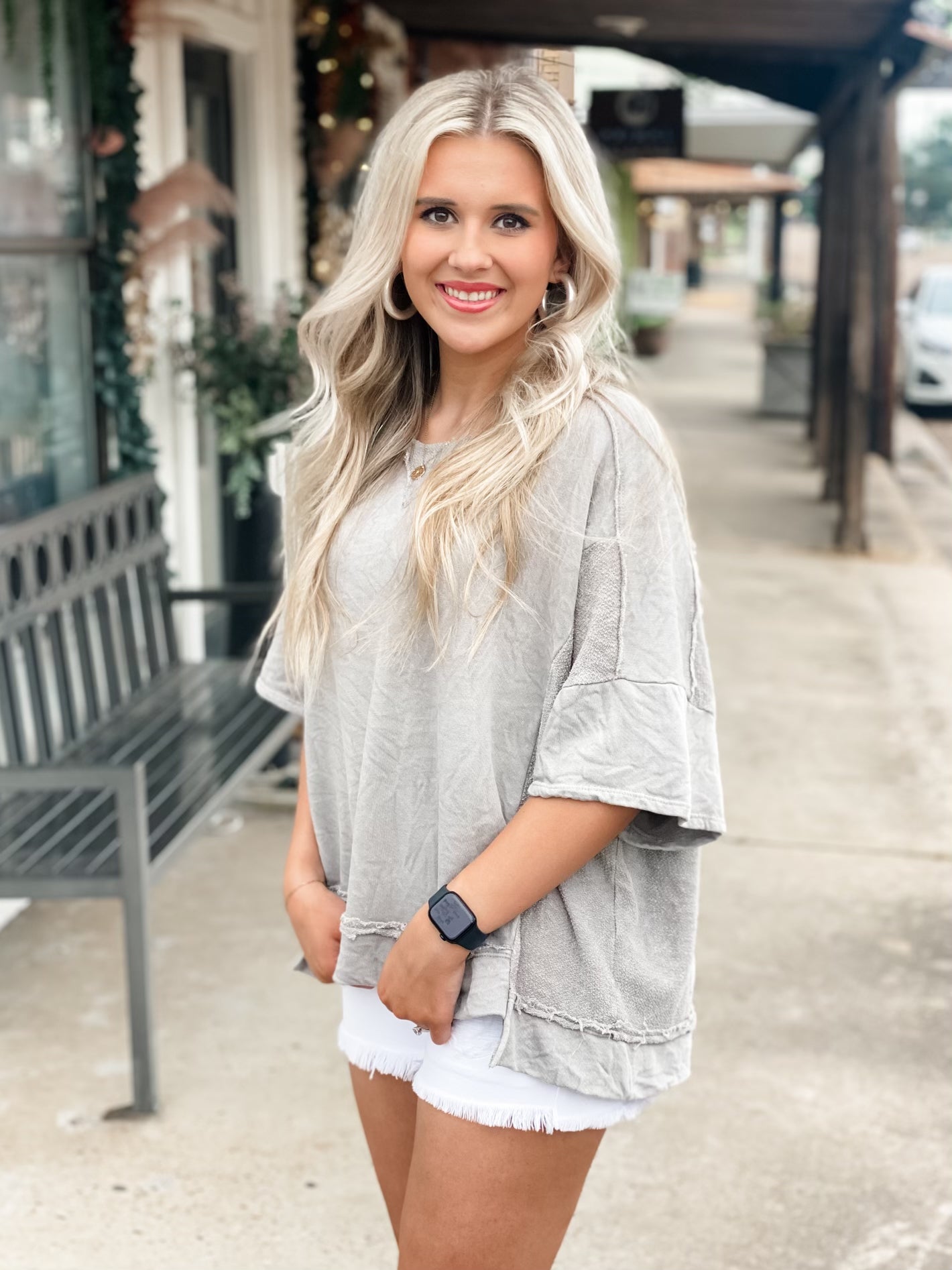 Point It Out Top GREY *FINAL SALE*