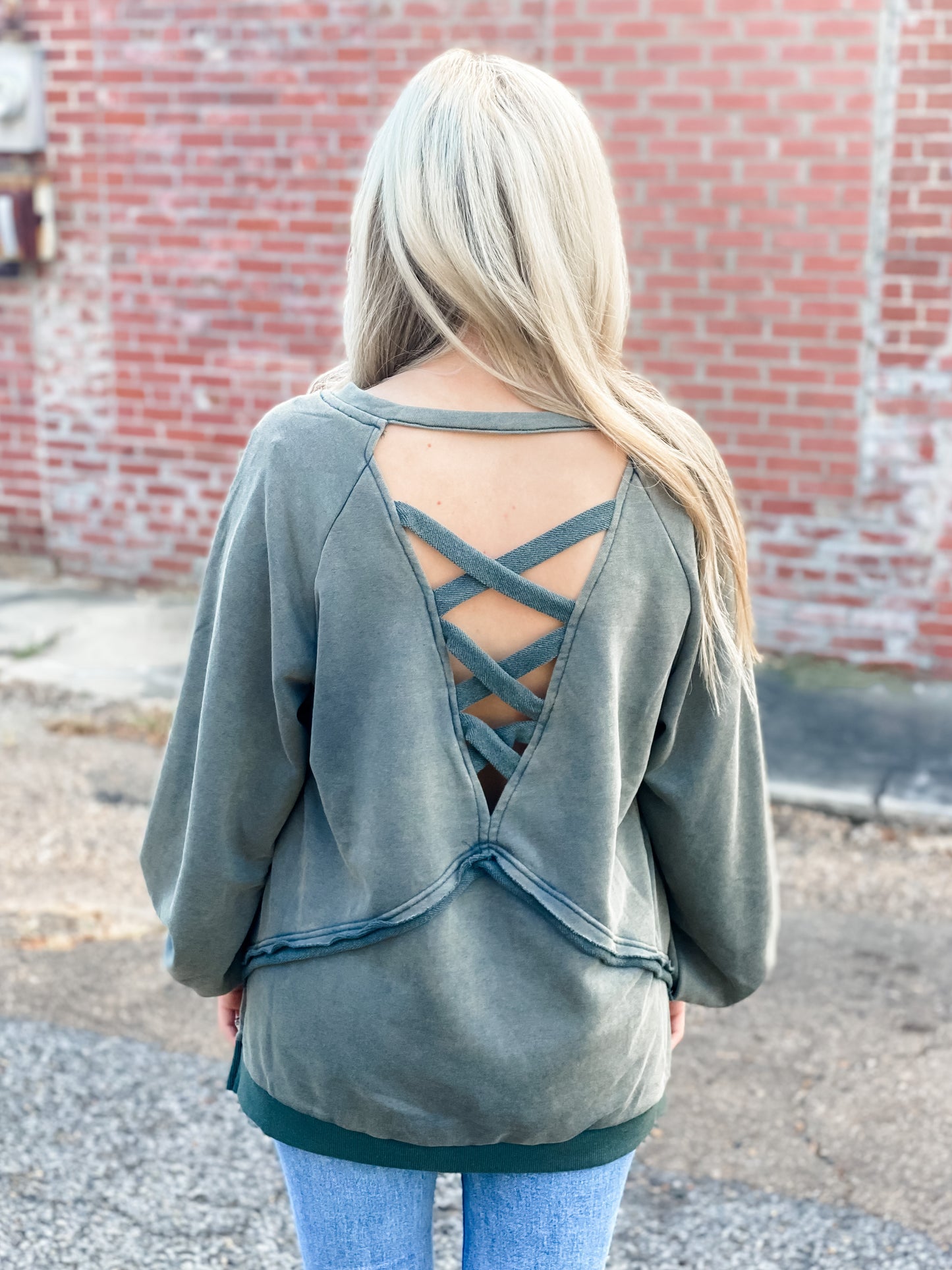 Around the Block Pullover VINTAGE MOSS