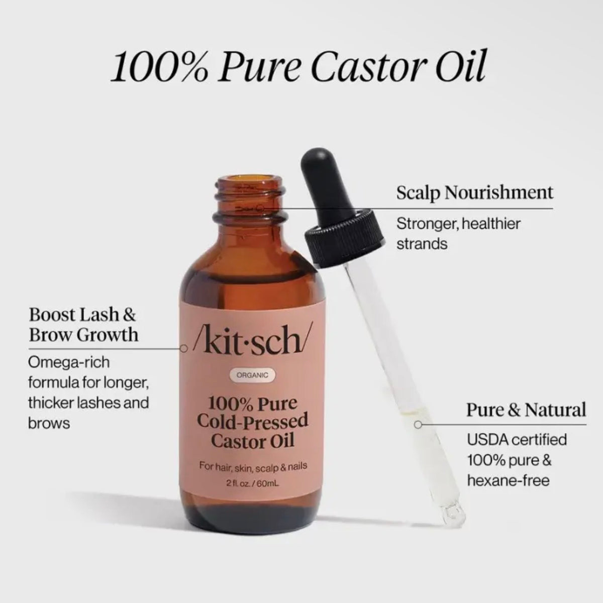 100% Pure Cold-Pressed Castor Oil