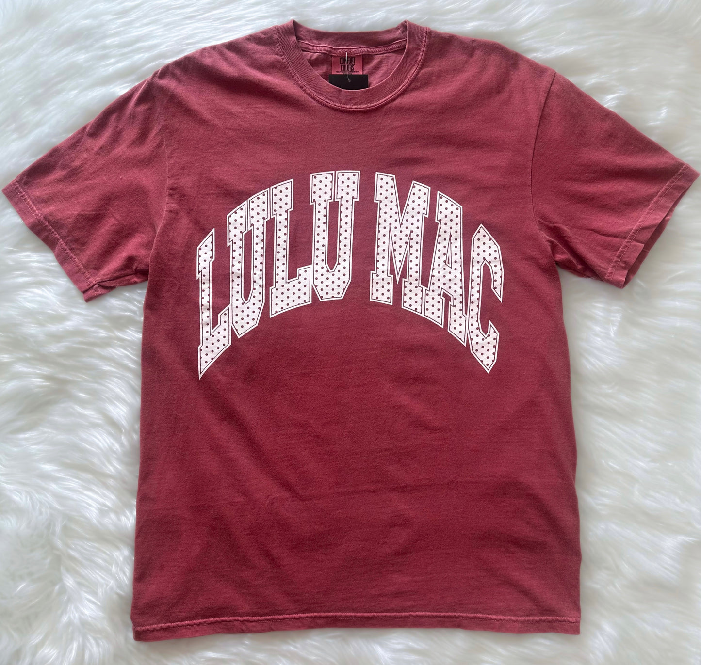 Lulu Mac Polka Dot Tee CRIMSON