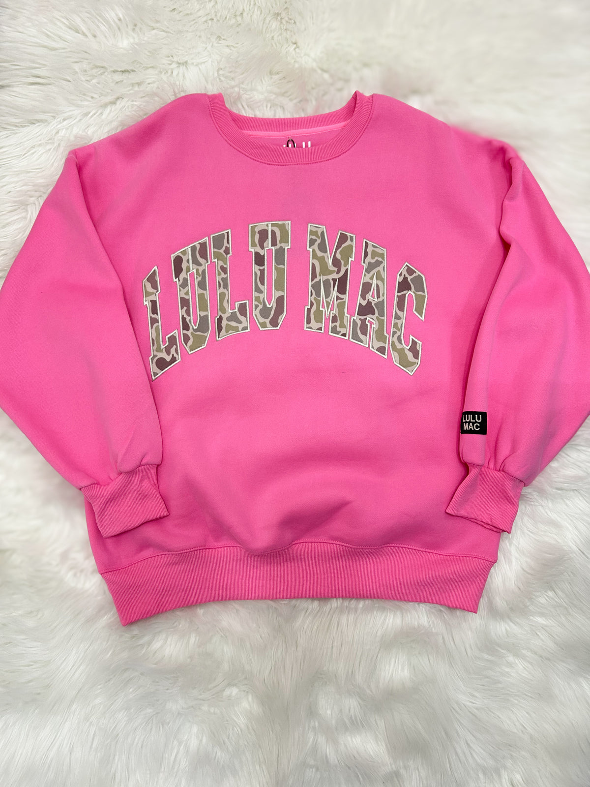 Lulu Mac Bubblegum Camo Sweatshirt