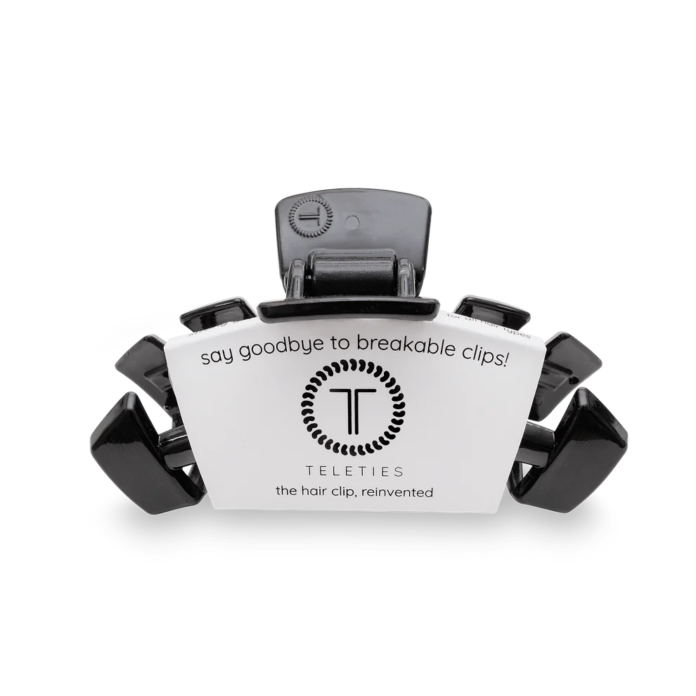Teleties Classic Jet Black Claw Clip | Small