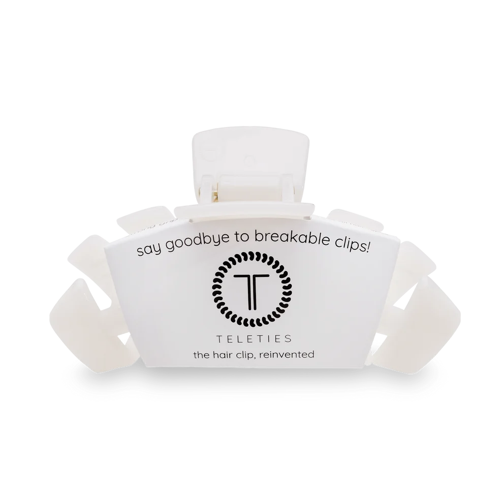 Teleties Classic Coconut White Claw Clip | Large