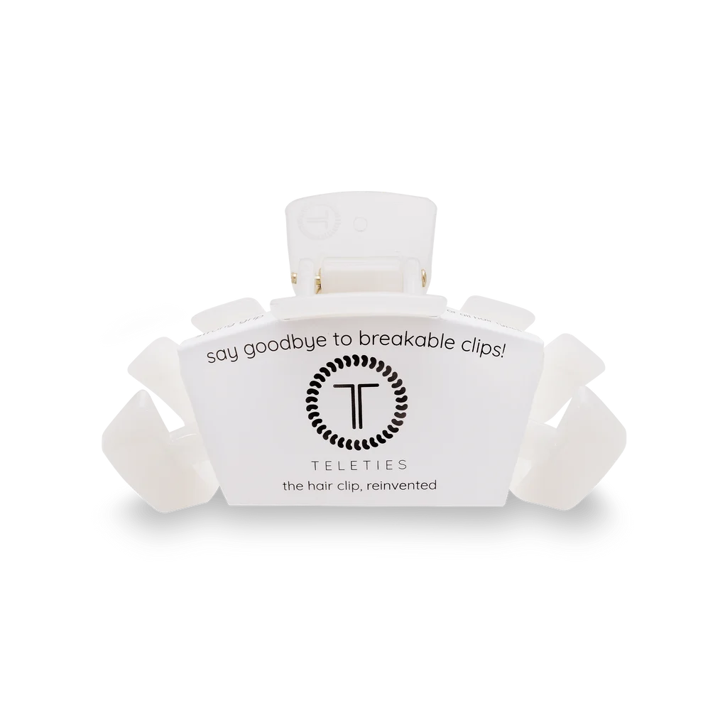 Teleties Classic Coconut White Claw Clip | Medium