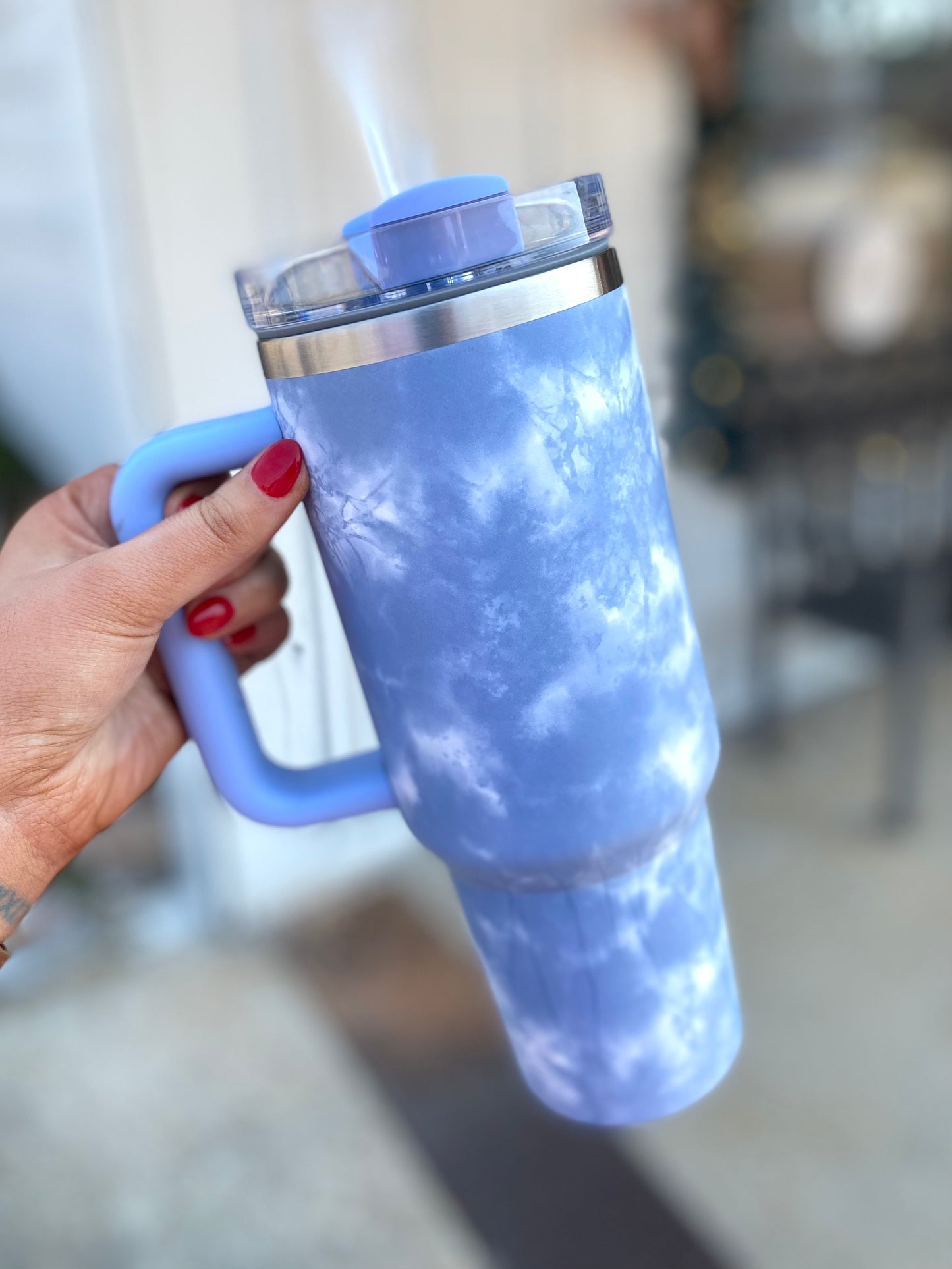 40 oz Tie Dye Tumbler SKY BLUE