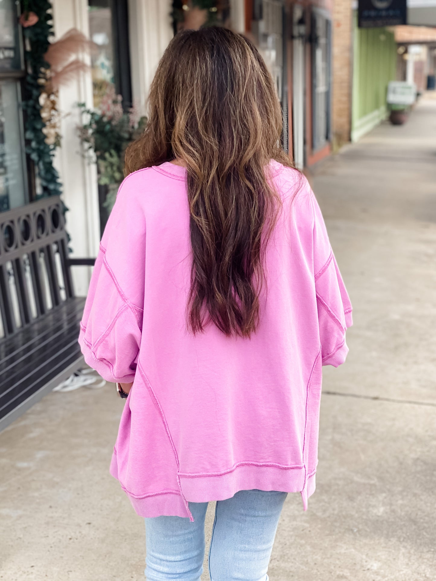 Spin Me Around Oversized Top LILAC