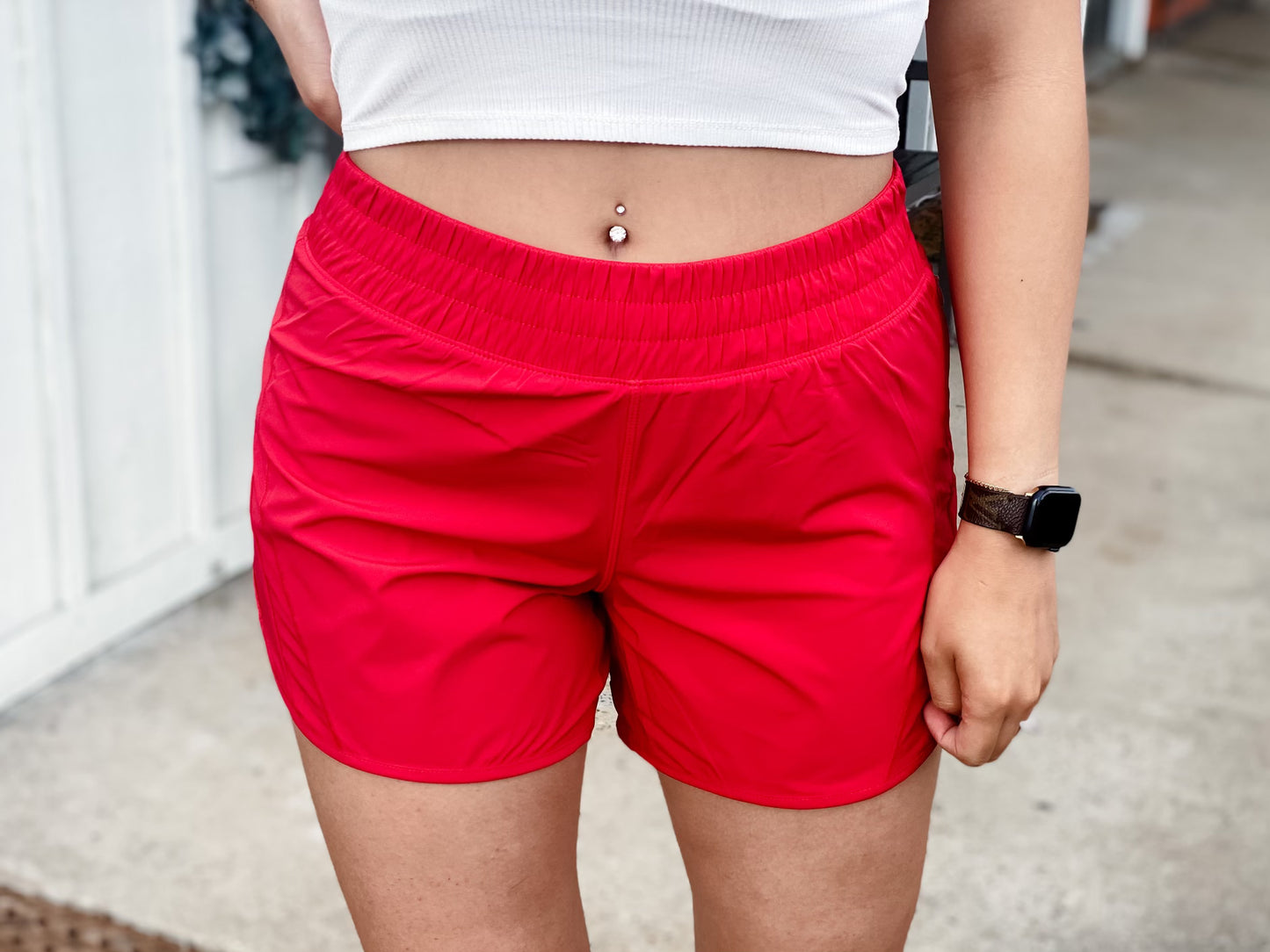 Hot To Trot Athletic Shorts CHERRY RED