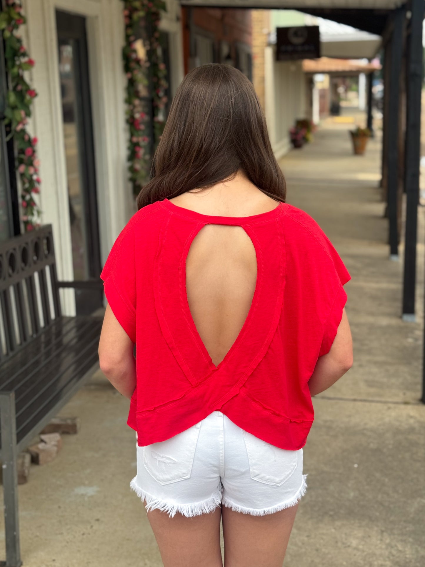Out & About Top RED