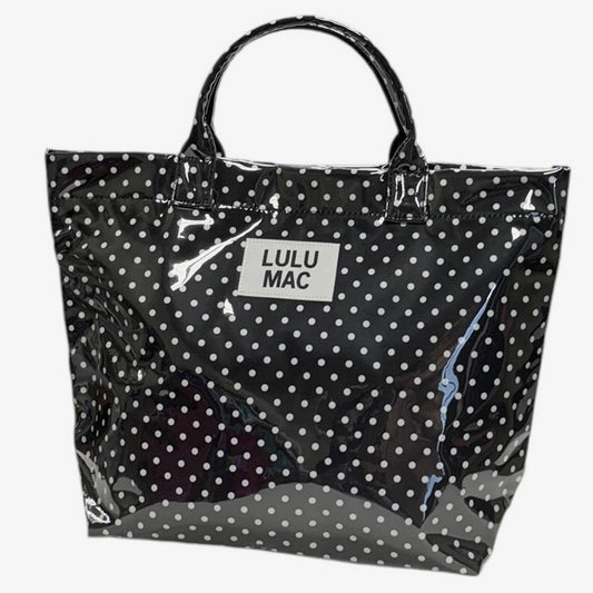 Lulu Mac Polka Dot Tote Bag BLACK/WHITE
