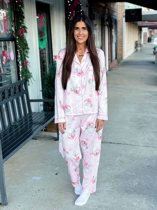 Pink Christmas Pajama Set