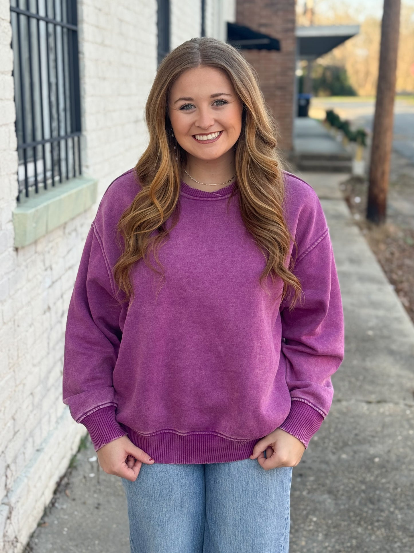 Feels Like Me Pullover PLUM