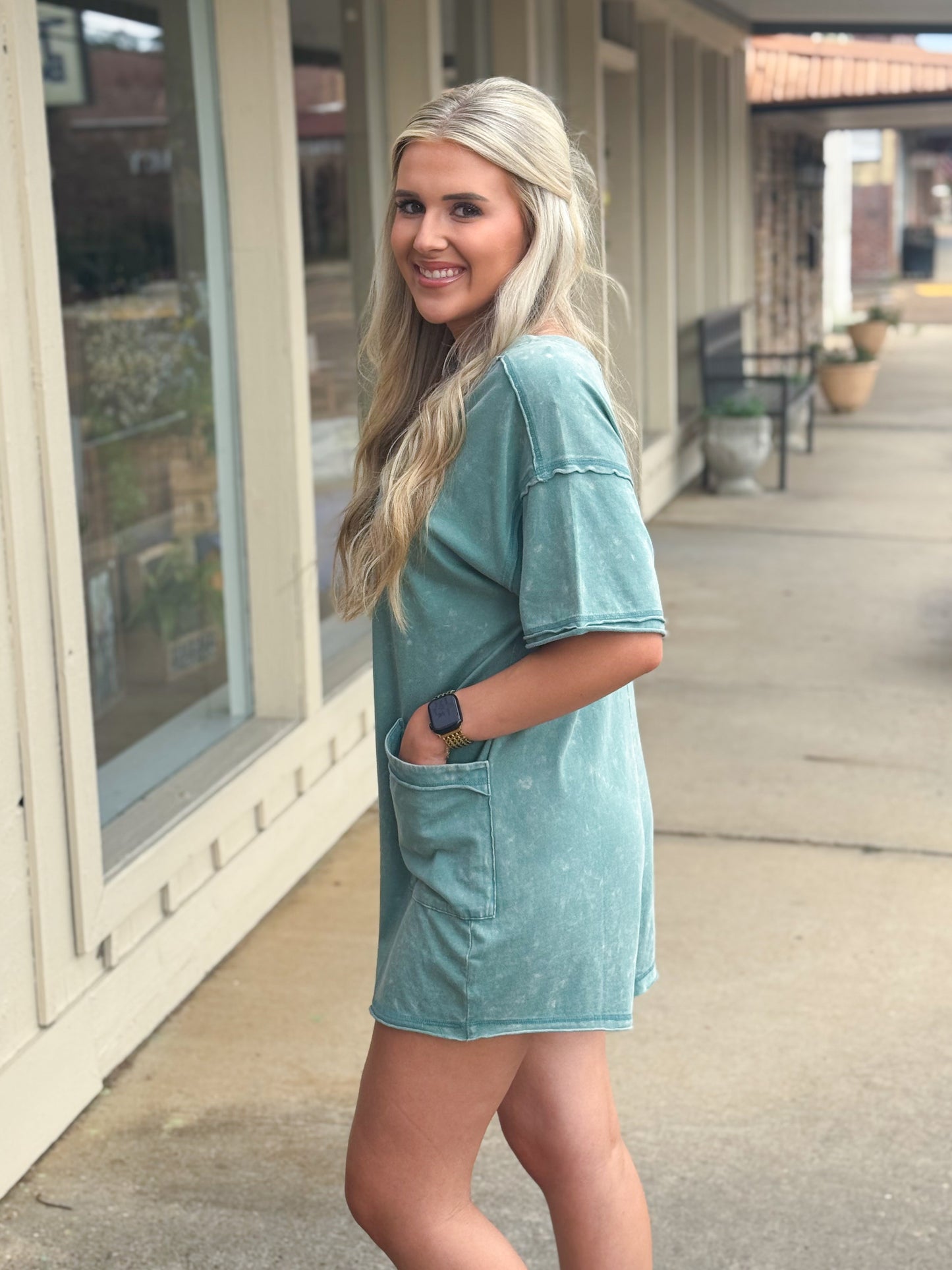 Pick Up The Pace Romper SAGE