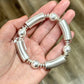 Matte Silver Stretch Bracelet