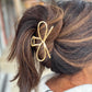 Gold Bow Claw Clip