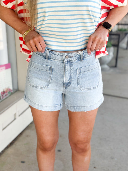 Thinkin’ Bout Me Denim Shorts