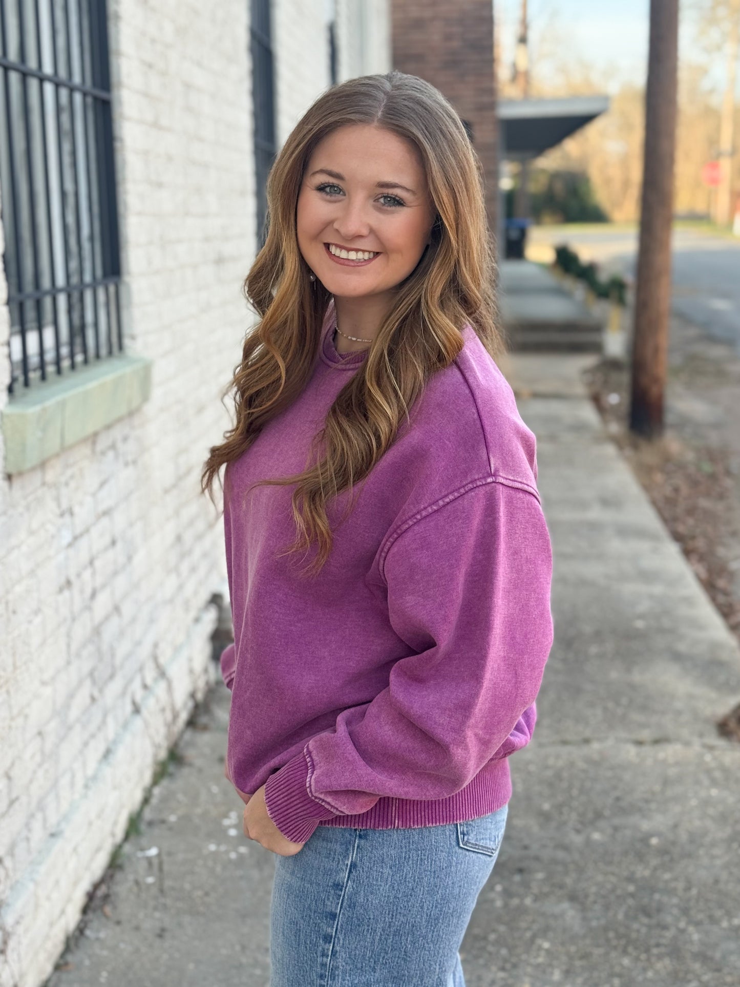 Feels Like Me Pullover PLUM
