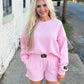 Lulu Mac Waffle Top LIGHT PINK
