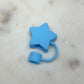 Star Straw Cover Cap BLUE
