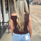 Autumn Sweetheart Top BROWN