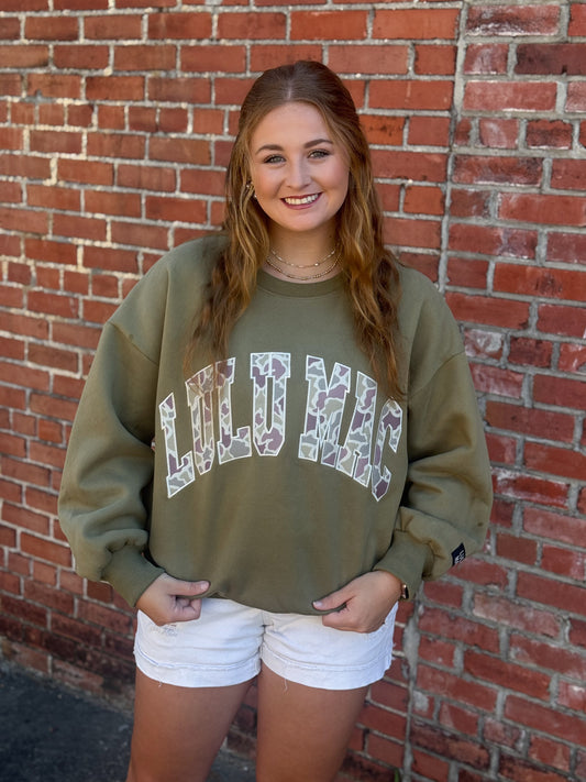 Lulu Mac Green Camo Sweatshirt
