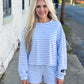 Lulu Mac Stripe Top LIGHT BLUE