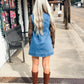 Keep Them Guessing Denim Dress
