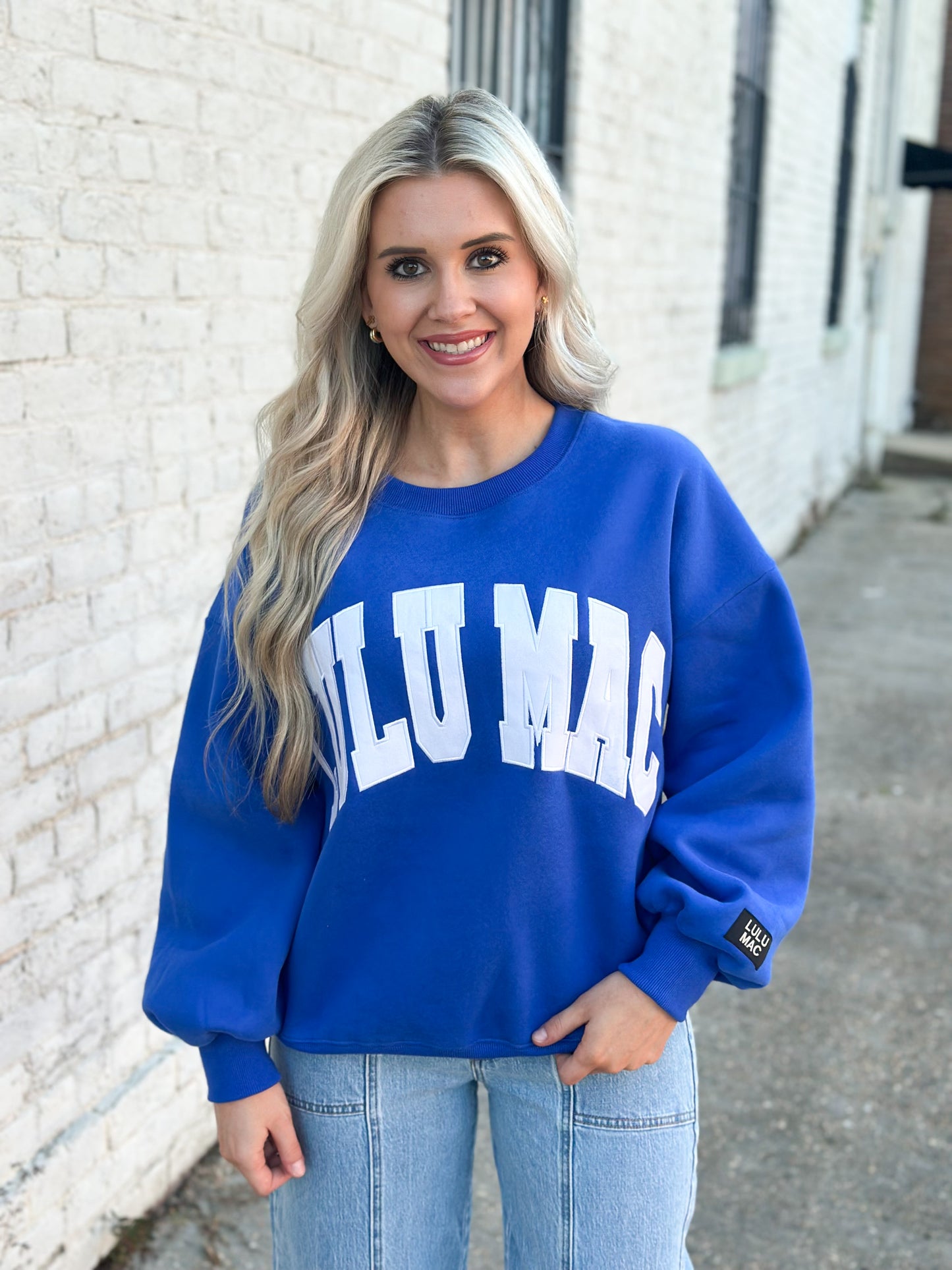 Lulu Mac Sweatshirt ROYAL/WHITE