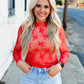 Graceful Moment Lace Top RED