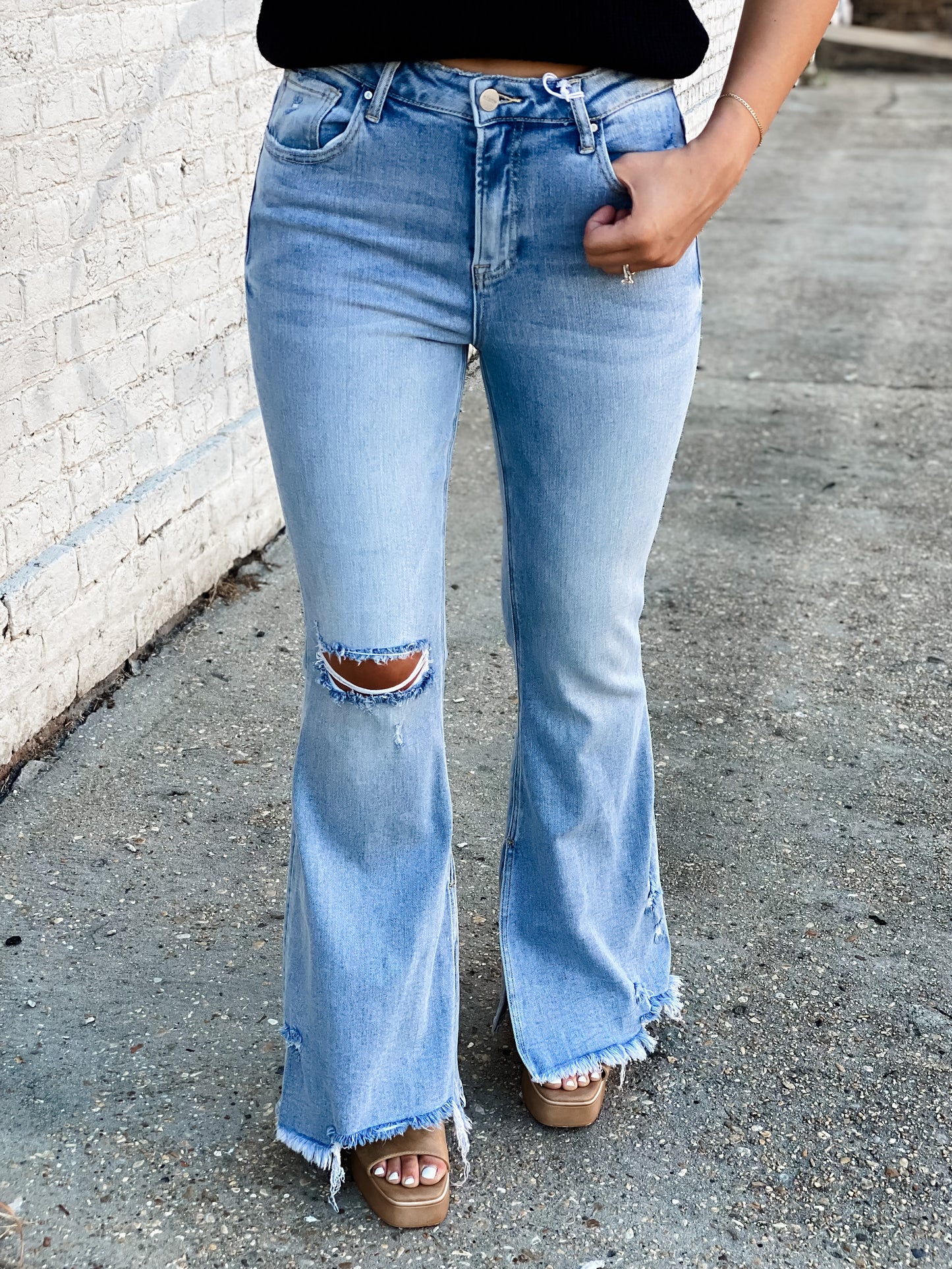 Talk It Out Flare Jeans
