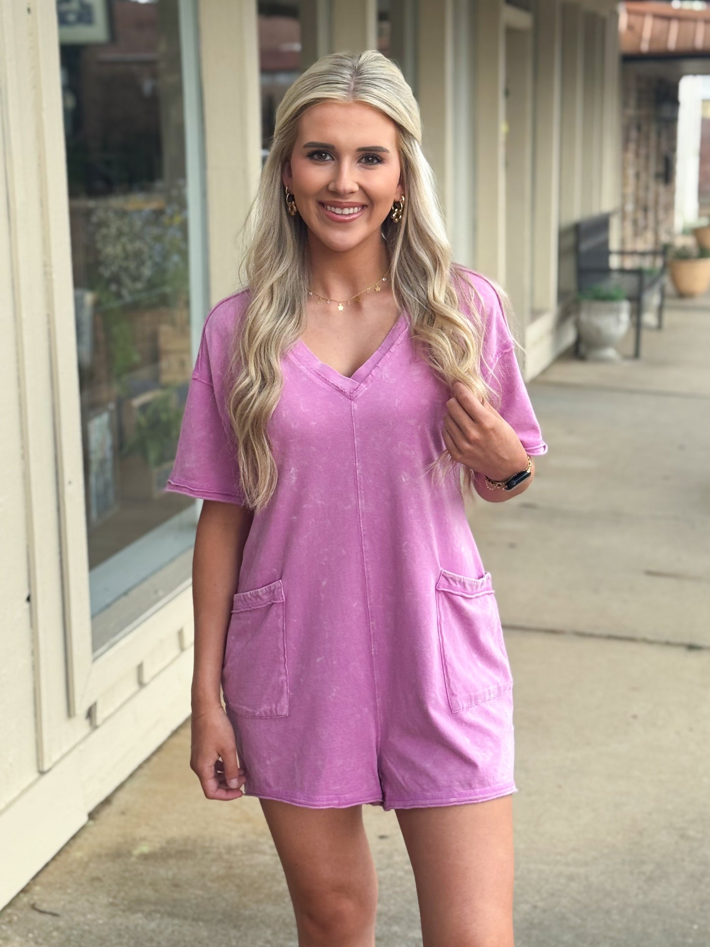 Pick Up The Pace Romper ORCHID