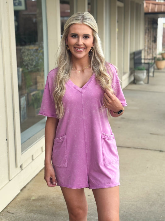 Pick Up The Pace Romper ORCHID