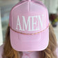 Amen Trucker Hat with Gold Cross Chain