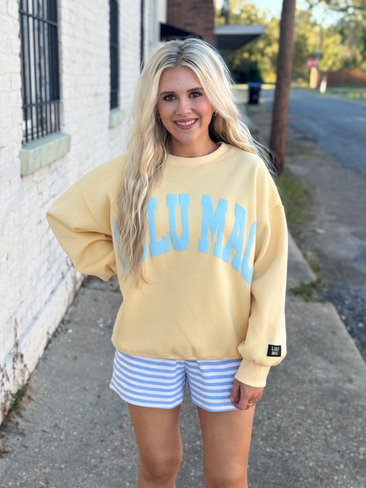 Lulu Mac Sweatshirt BUTTER/LIGHT BLUE