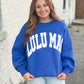 Lulu Mac Sweatshirt ROYAL/WHITE puff