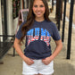 Lulu Mac Stars & Stripes Tee NAVY