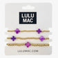 Lulu Mac Cross Bracelet Stack PURPLE