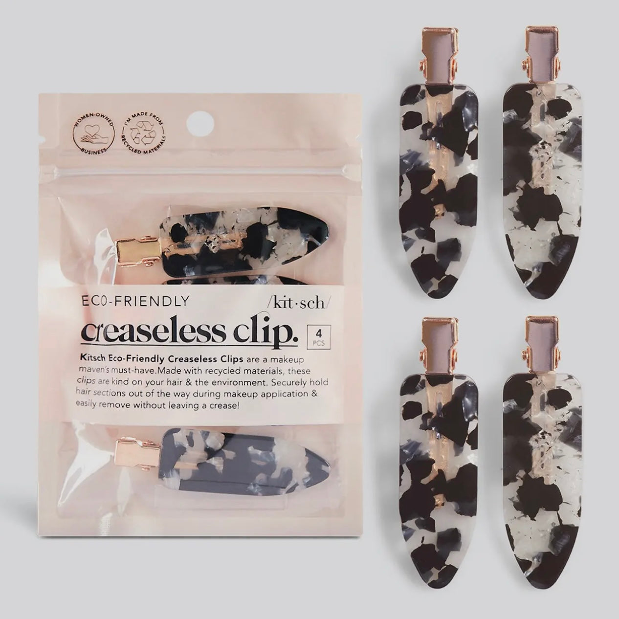 Black Terrazzo Creaseless Clips