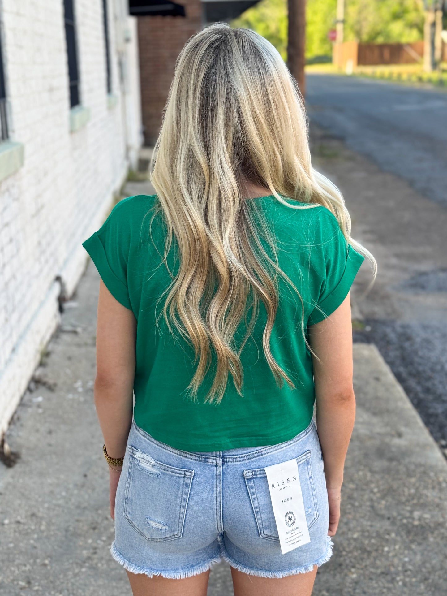 Sunny Days Cropped Tee GREEN